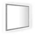 LED Bathroom Mirror Concrete Grey 60x8.5x37 cm Acrylic vidaXL