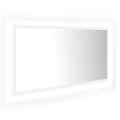 LED Bathroom Mirror White 90x8.5x37 cm Acrylic vidaXL