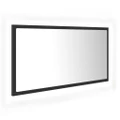 LED Bathroom Mirror Grey 90x8.5x37 cm Acrylic vidaXL