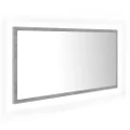 LED Bathroom Mirror Concrete Grey 90x8.5x37 cm Acrylic vidaXL