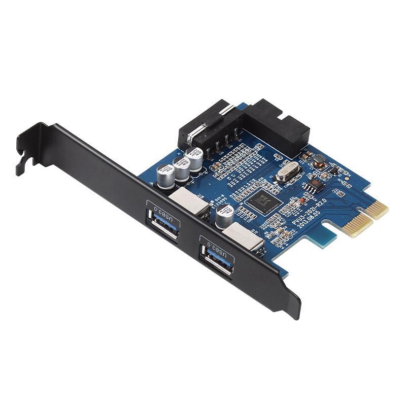 [PVU3-2O2I] 2 Port USB 3.0 PCI-E Express Card With 20Pin Internal Connector