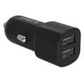 [UCL-2U] 2 Port Mini Travel Charger USB Car Charger 5V2.4 5V1A MAX 17W Black