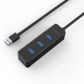 [W5PH4-U3] 4 Port USB 3.0 Hub For Laptop PC Notebook Macbook Windows Black