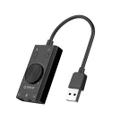 [SC2-BK] SC2 10cm Driver Free USB to External Audio Sound Card With 2 Headset Port