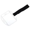 Creative simple arm card sleeve pvc transparent ID card holder with elastic band adjustment buckle