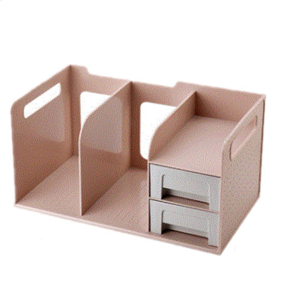 Desk Sundries Storage Rack Bookshelf Office Home Storage Basket with Drawer Remote Control Holder Files Pen Holder Book Stand