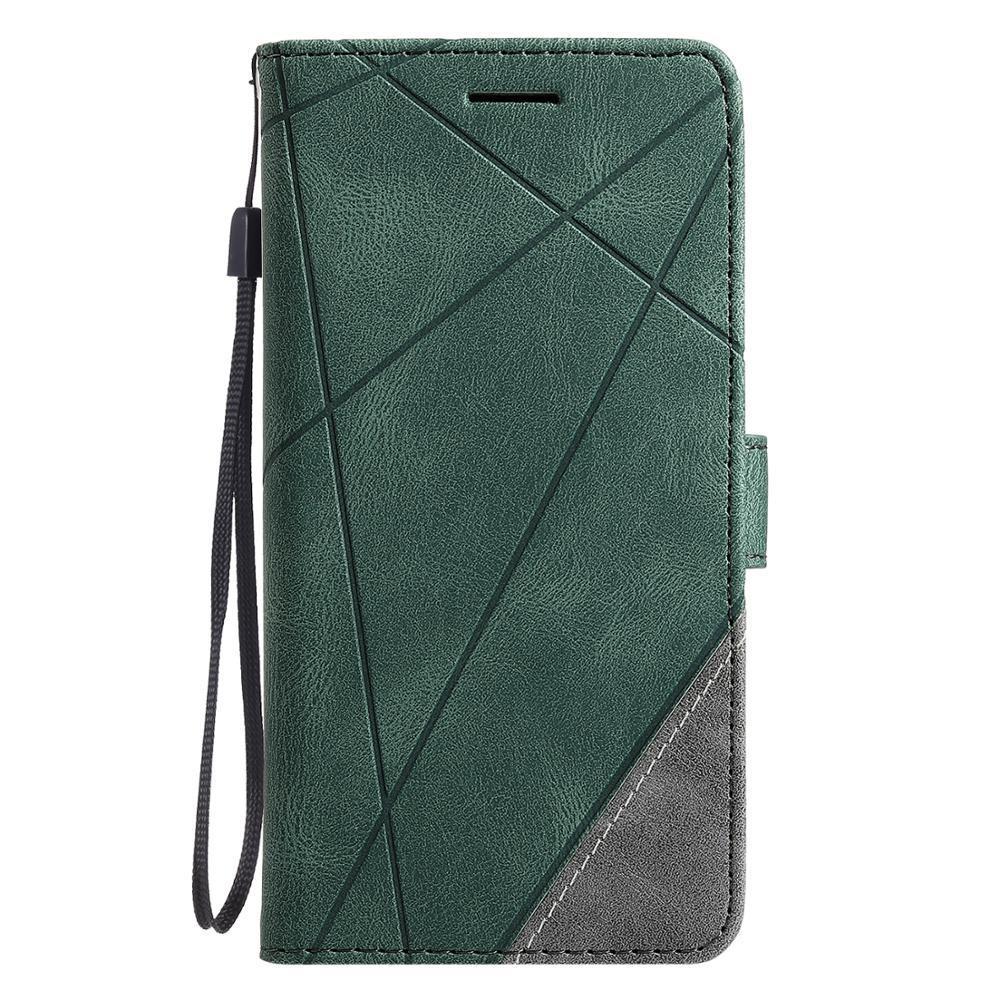 PU Leather Case For Huawei P Smart 2020 Case Wallet Flip Cover Magnet Fashion Colorblock Phone Bag