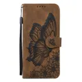 Butterfly PU Leather Case For Huawei P Smart 2021 5G Card Slot Flip Wallet Cover Mobile Phone Bag