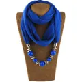 Fashion New Solid Jewelry Statement Necklace Pendant Scarf Head Scarves Women Foulard Femme Accessories Muslim Hijab Stores