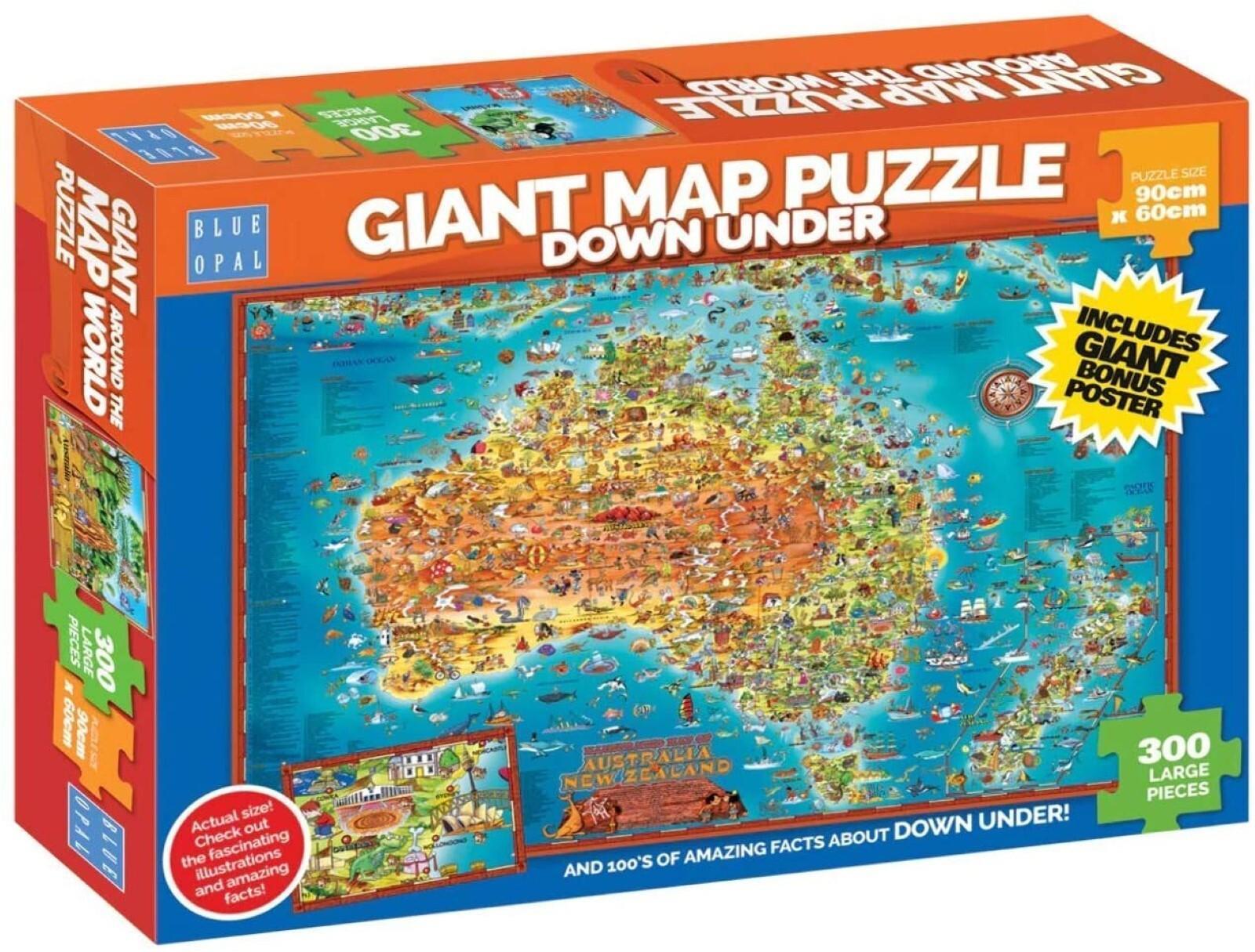 Blue Opal Down Under Giant Map Puzzle 300pc