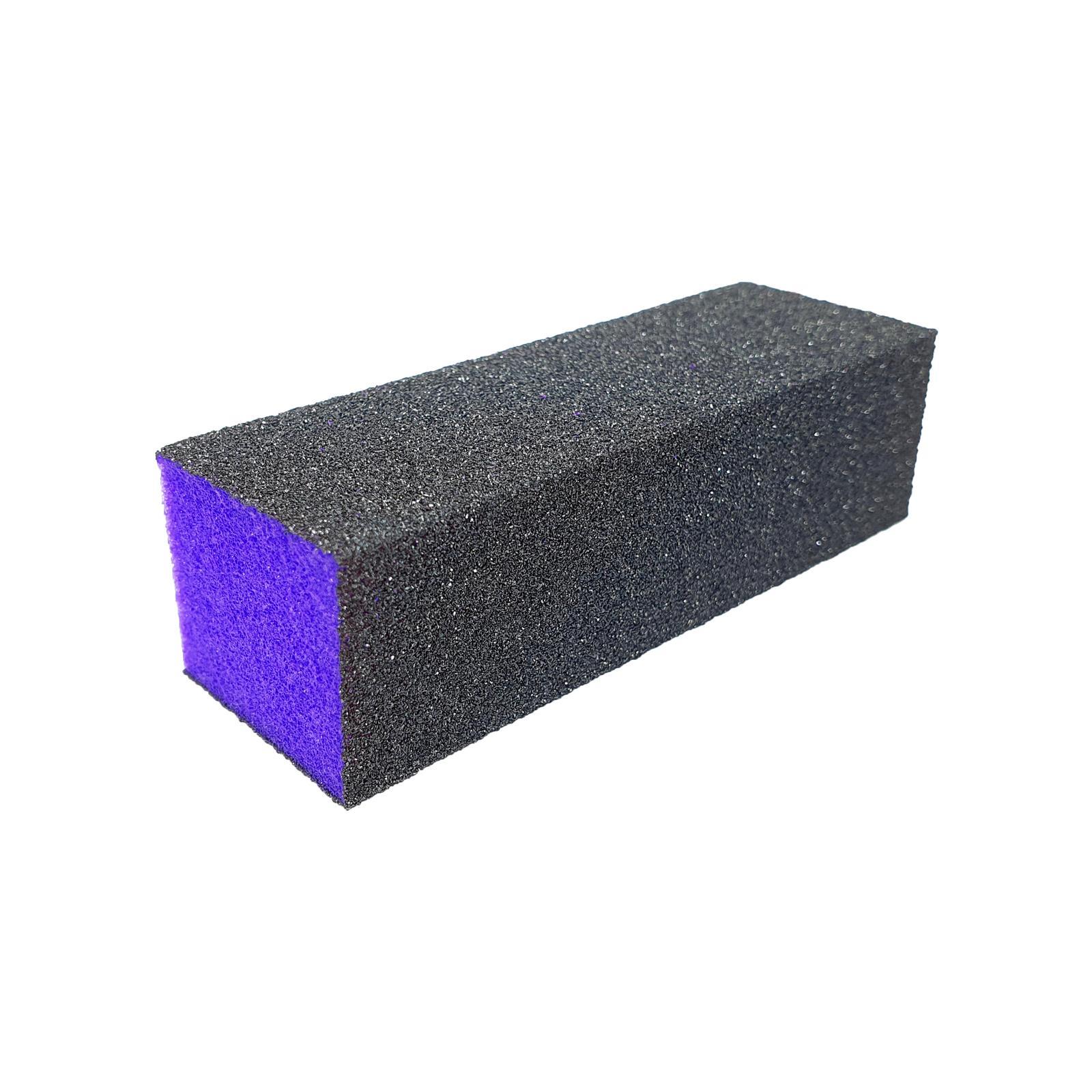 1 x Buffer 3-Way Sanding File Nail Buffing Block Purple Black Grit 80/100