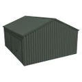Stratco Domestic Gable Roof Shed Double Garage 5.45 x 6.21 x 2.4m Gutter Side Roller Doo Slate Grey