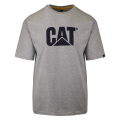 Caterpillar T Shirt Men CAT Short Sleeve TM Logo Tee T- Shirt Cotton Top - Heather Grey	- Small