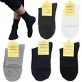 10 Pairs Men's Women's Breathable Cotton Crew Length Socks Work Business Cushion - Mixed Colour