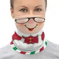 GoodGoods Unisex Christmas Balaclava Face Cover Mask Men Women Tube Scarf Snood Bandana (Eyeglasses Red and Green)
