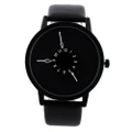 2PCS Fashion Creative Watches Women Men Quartz-Watch Unique Dial Design Lovers' Watch Leather Wristwatches Clock
