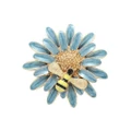 3PCS Honey brooch temperament pastoral color Daisy bee animal brooch