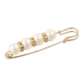 4PCS Pearl water drill waist pin fashion personality brooch simple temperament woman jewelry accessories