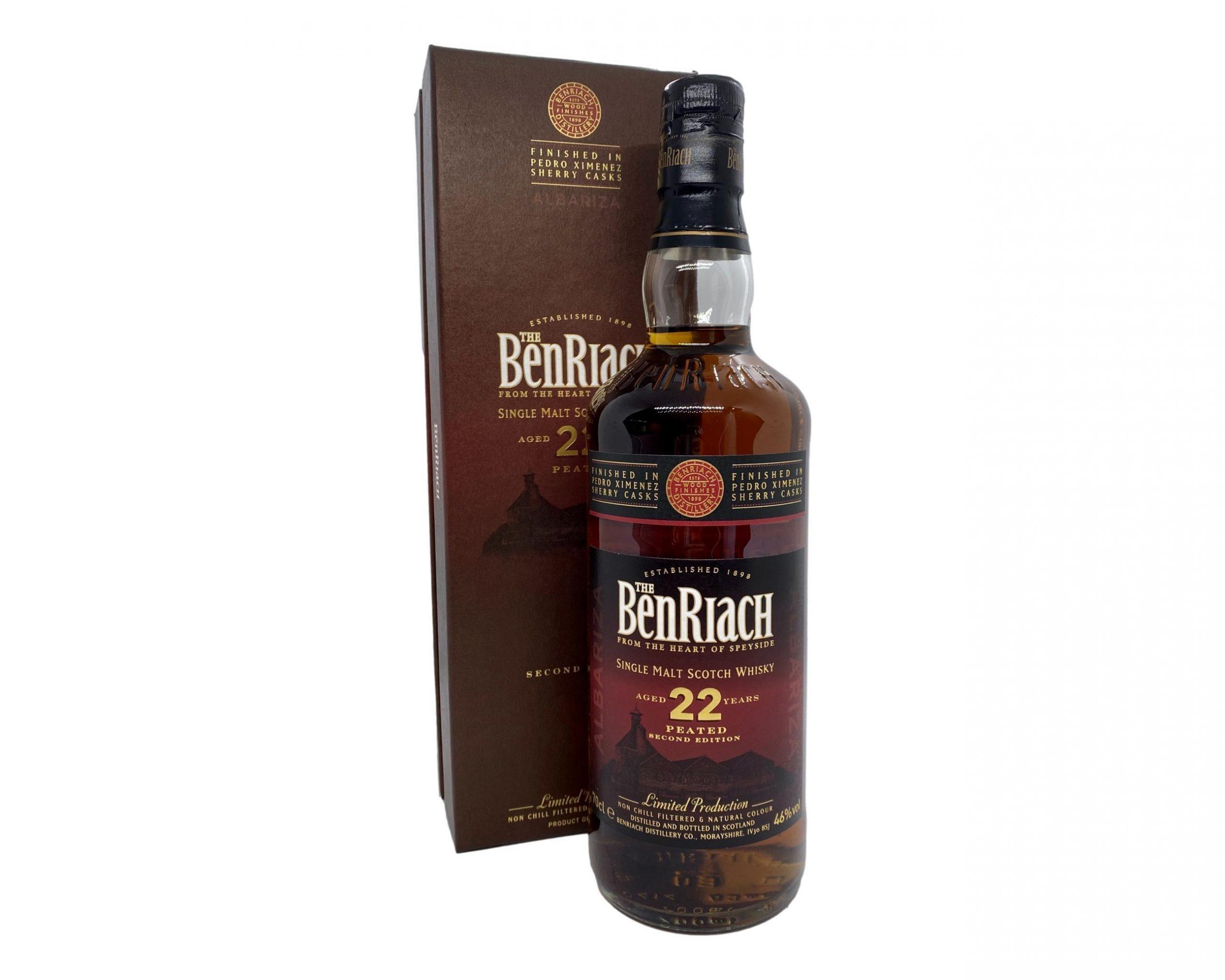 BenRiach Peated Albariza 22 Year Old Single Malt Scotch Whisky (Second Edition) 700ml @ 46% abv