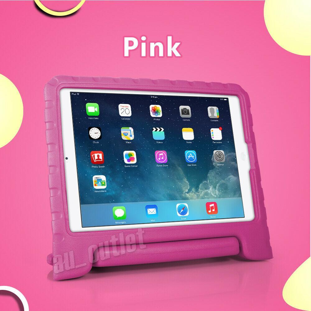 iPad (7th generation) Kids Shockproof Heavy Duty Tough Case Cover For-Pink