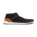 Caterpillar Mens Quest Mid Suede Leather Sneakers Casual Fashion Shoes - Black/Pumpkin Spice Marron Fonce - US 8