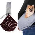 Grey Reversible Pet Sling Carrier Pet Dog Cat Carrier Bag Crossbody