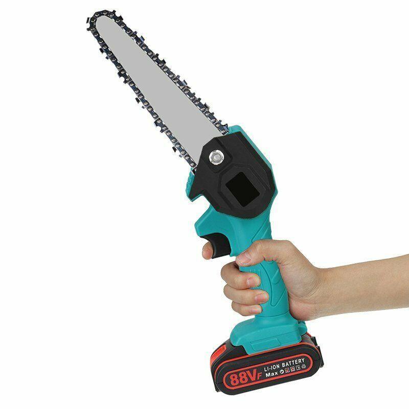 6" Mini Cordless Electric Chainsaw Battery-Powere-Green Chainsaw