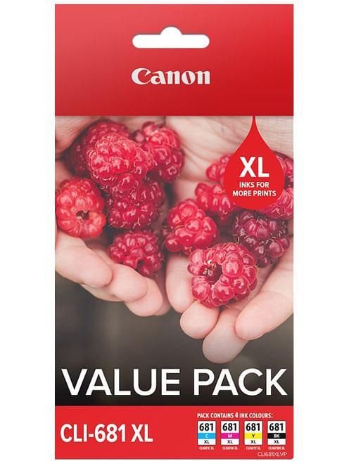 Canon XL Ink Cartridge 4 pcs Original Black/Cyan/Magenta/Yellow [CLI681XLVP]