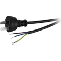 53PB 5M 7.5A 3 Core Mains Lead Bare Wire Power Lead Black