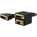 LC6094 DVI-I Plug To VGA + DVI-I 30Cm Socket Lead