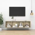 Wall-mounted TV Cabinet Sonoma Oak 37x37x142.5 cm Engineered Wood vidaXL