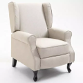 Luxdream Sofa Recliner Chair Armchair Single Padded Fabric Couch Lounge Beige AU
