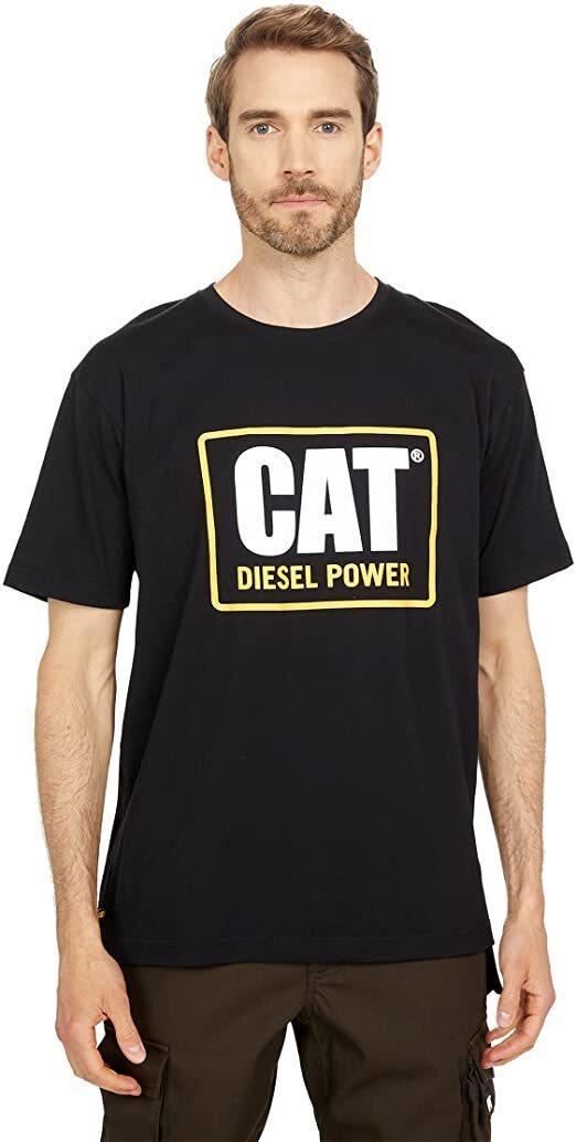 Caterpillar Mens Big & Tall CAT Diesel Power Short Sleeve Classic Fit Tee - Black - 3XL