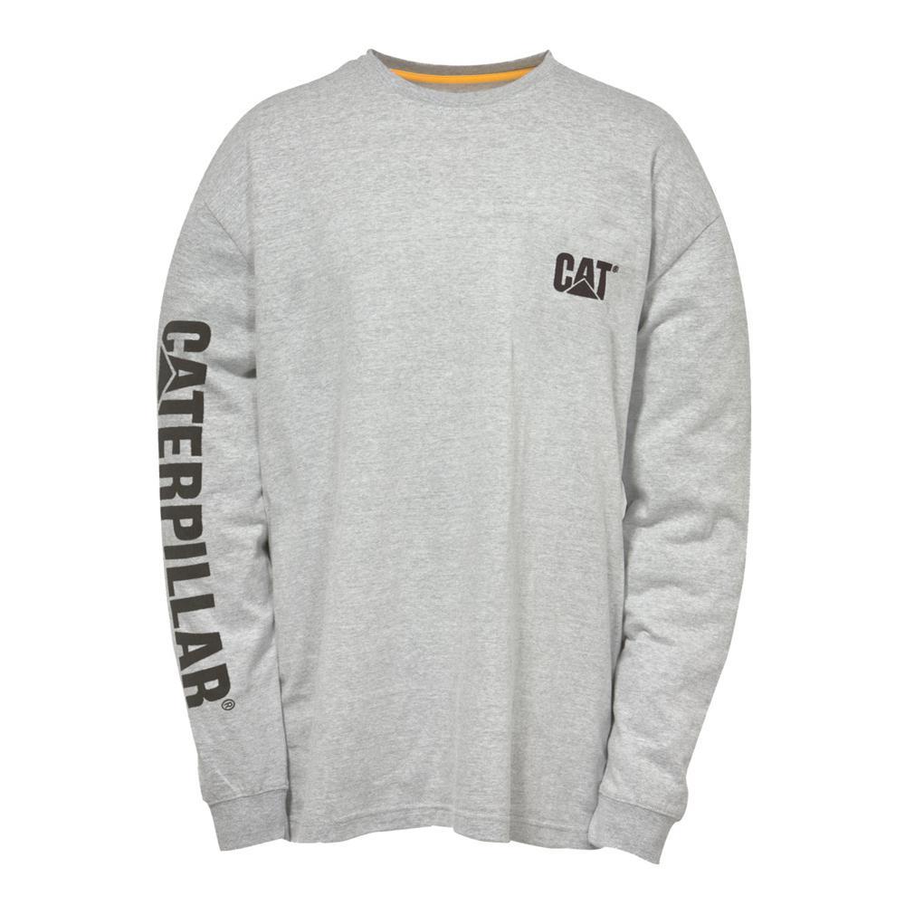 Caterpillar Men's Trademark Banner Long Sleeve T-Shirt - Grey - 3XL