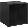 TV Cabinet High Gloss Black 37x35x37 cm Engineered Wood vidaXL