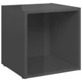 TV Cabinet High Gloss Grey 37x35x37 cm Engineered Wood vidaXL