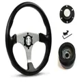 SAAS Steering Wheel Poly 14" ADR Octane Brushed Alloy Spoke SW515S-R and SAAS boss kit for Ford LTD ZG ZH ZJ 1974-1981