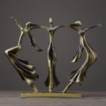 Dancing Couple Sculpture Resin Abstract