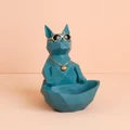 Dog Cat Figurine with Creative Tissue Boxes