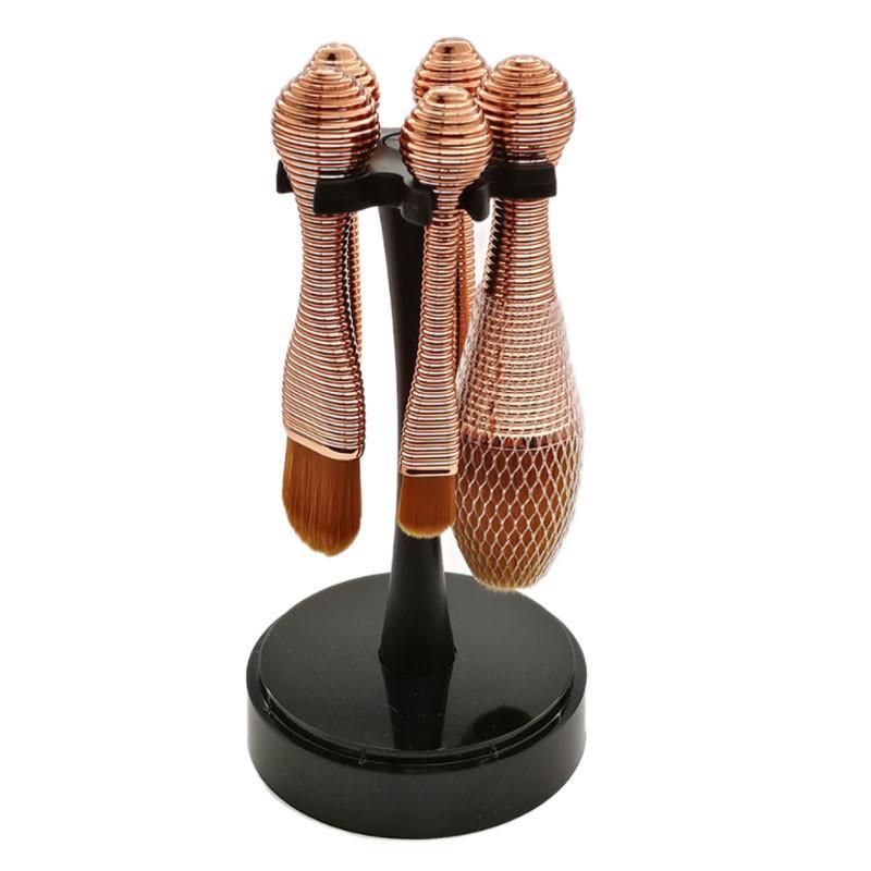 Lollipop Make Up Brush Set with Stand - Comes With 5 Brushes And Stand For Easy Use - Helps Keep Your Brushes Clean - Ideal For The Application Of Powder Foundation Blush Concealer