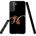 For Samsung Galaxy S21+ Plus Case, Armor Back Cover, Embellished Letter H