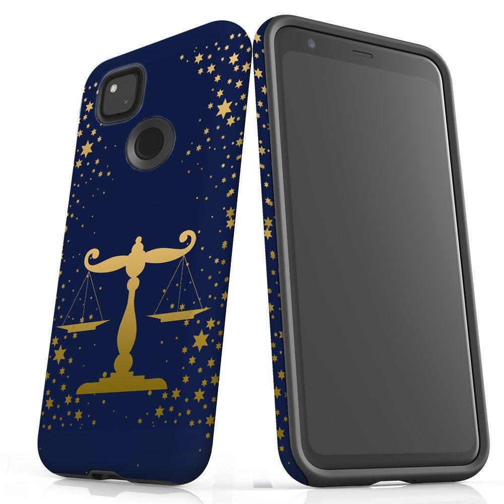 For Google Pixel 4a Case, Armor Back Cover, Libra Drawing