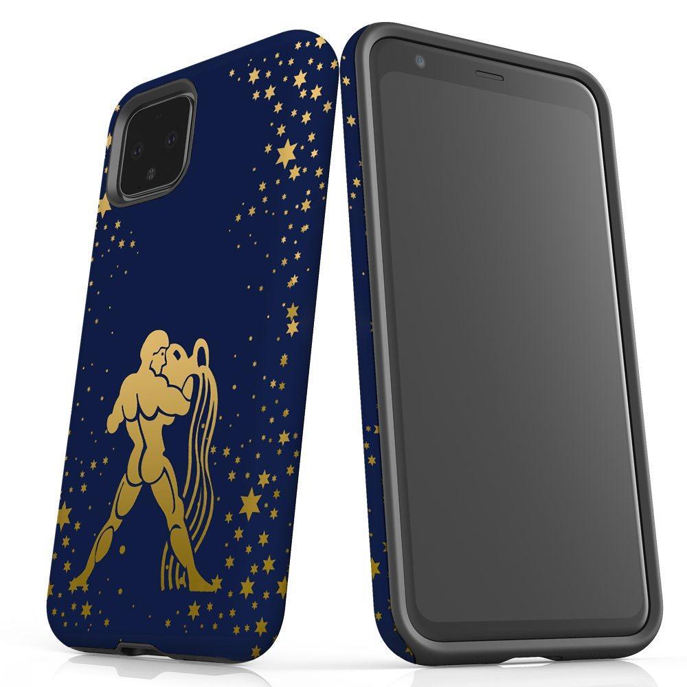 For Google Pixel 4 Case, Armor Back Cover, Aquarius Drawing