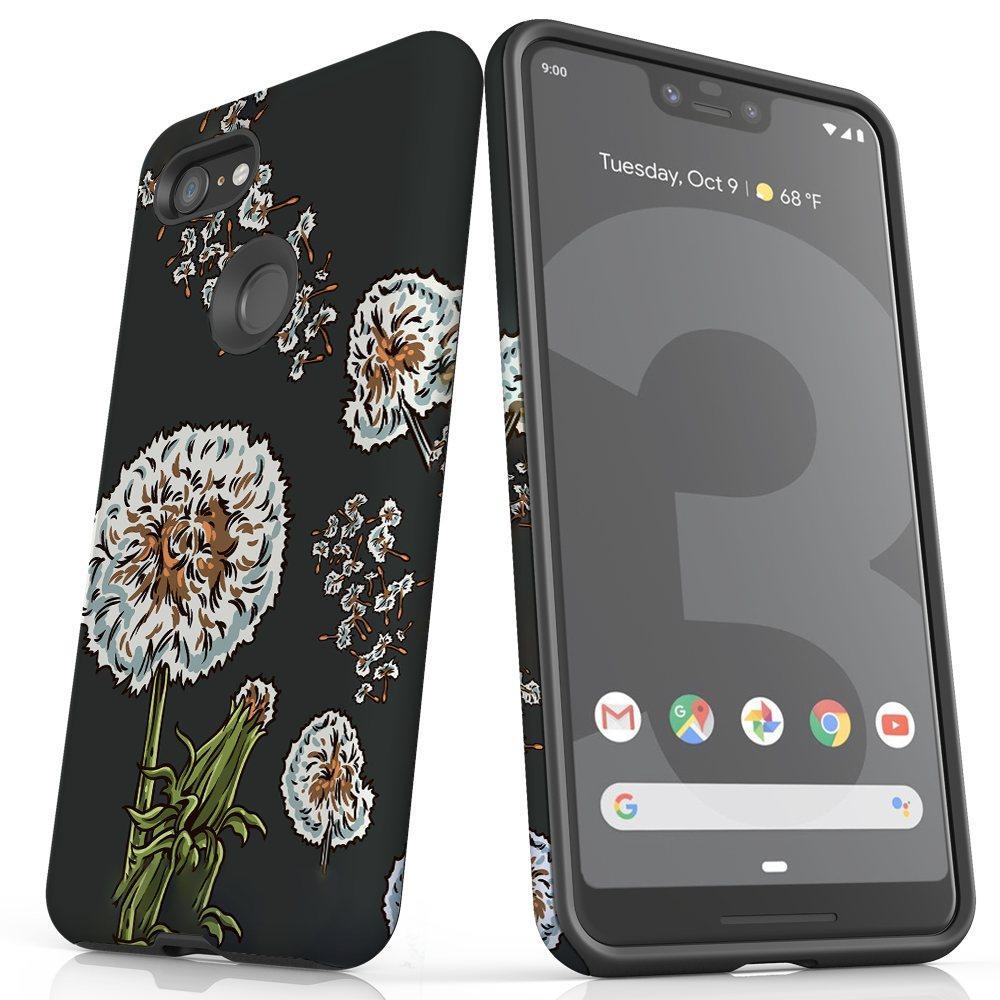 For Google Pixel 3 XL Case, Armor Back Cover, Dandelion Flowers
