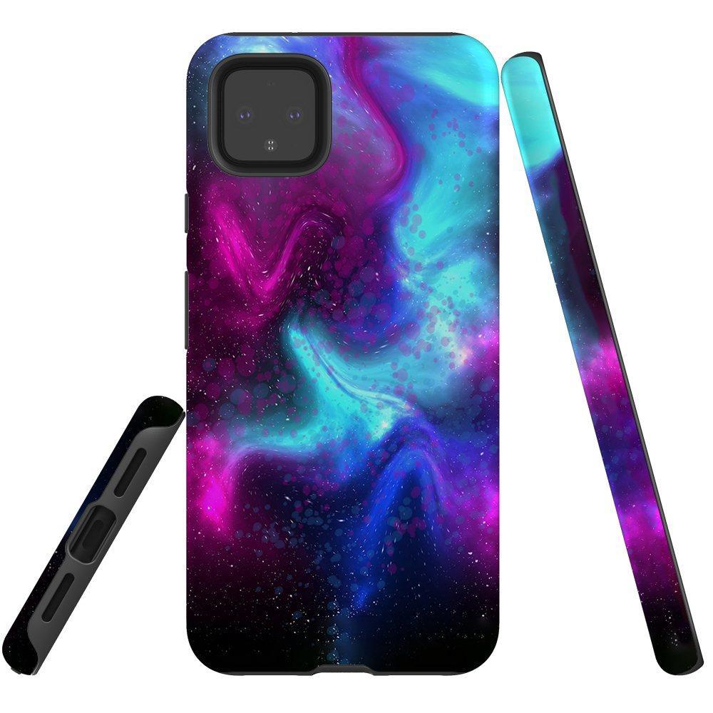 For Google Pixel 4 XL Case, Armor Back Cover, Abstract Galaxy