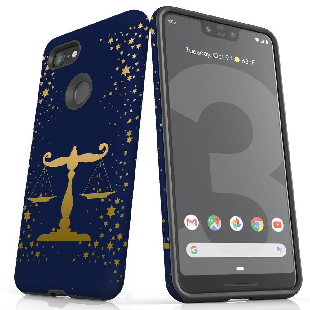 For Google Pixel 3 XL Case, Armor Back Cover, Libra Drawing