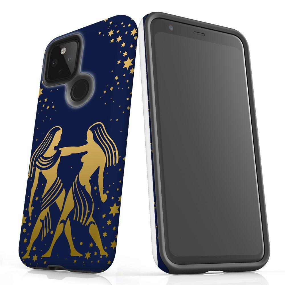 For Google Pixel 4a 5G Case, Armor Back Cover, Gemini Drawing