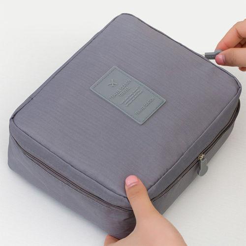 Vicanber Multifunction Foldable Toiletry Makeup Bag Travel Large Hanging Bags(Gray)