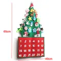DIY Felt Christmas Tree Wall Hanging Calendar Children Kids Toy + Pockets Decor