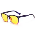 Vicanber Blue-Blocking Protective Glasses Anti-Blue Light Reading Vision Eyewear Computer (Purple+Yellow)